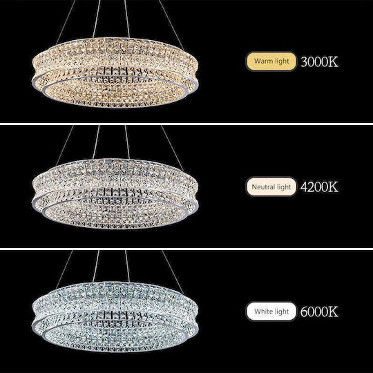 Alista Home Adjustable Pendant Light with Crystals