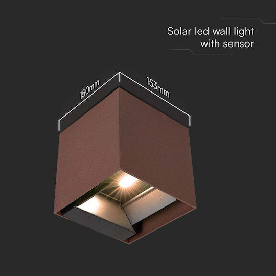 V-TAC Lampă Solară 9W 860lm cu Alb Natural Lumină 4000K IP65 15bucx15.3bucx15buccm