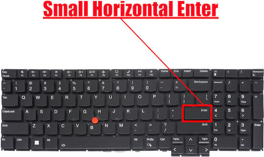 Laptop Keyboard Lenovo Thinkpad E16 Gen 1 21jn 21jq 21jn004rge 21jn004nge 21jn004mge 21jn003mau 21jnx010us US Without Frame Backlit with Pointer Black Code 41304uspointerbl