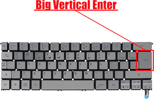 Laptop Keyboard Acer Aspire S7-391 S7-392 S7-393 MS2364 S7-391-53314G S7-392-6832 S7-391-6812 NK.I1113.00T NK.I1113.00U MP-12C56F0J4421 US No Frame Backlit Silver Code 41293usnofr