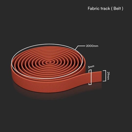 Textile Strap Tracklight Body 10m Red