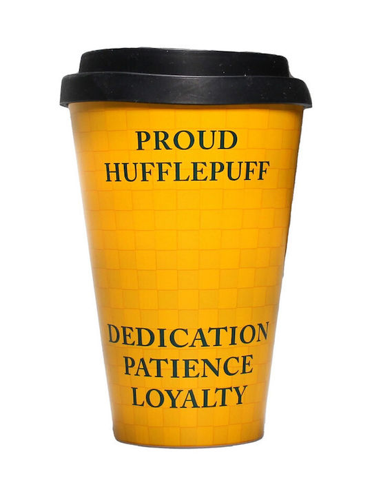 Harry Potter Proud Hufflepuff Чаша Пластмаса Жълта 400мл