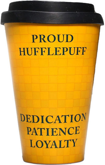 Harry Potter Proud Hufflepuff Чаша Пластмаса Жълта 400мл