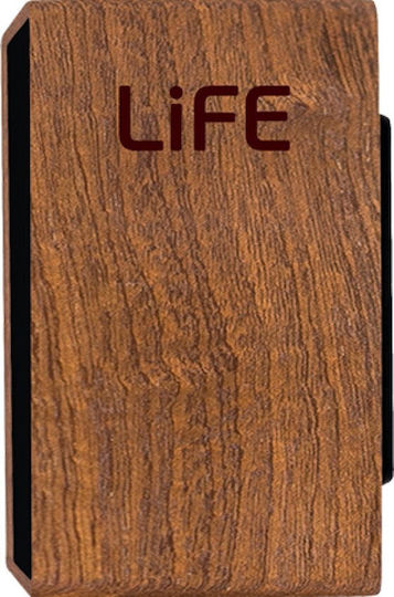 Life Noble Sapele Tabletop Digital Clock LED Wooden with Alarm Clock Brown