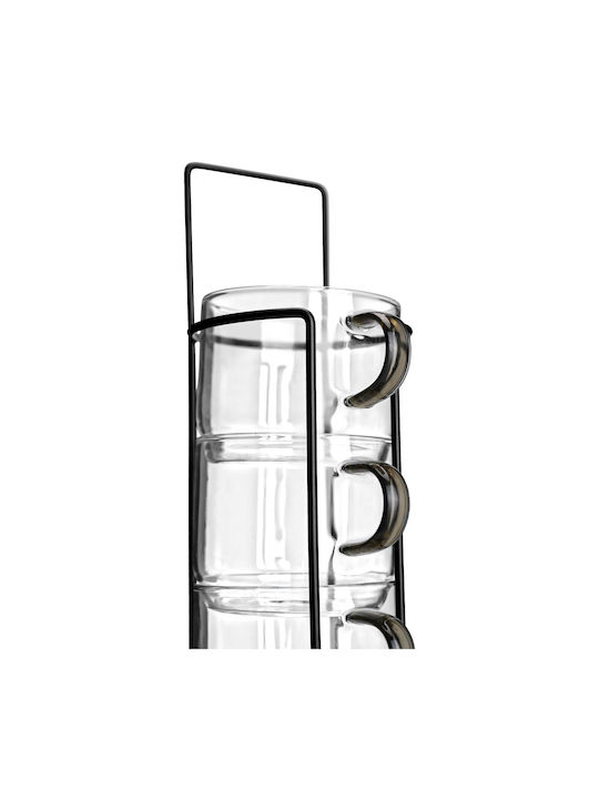 Estia Mug Glass Transparent 210ml 4pcs