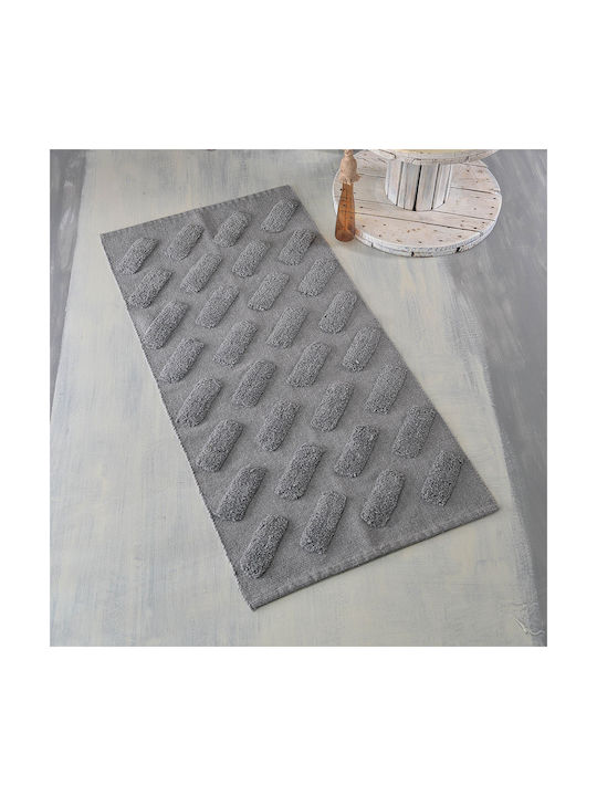 Rythmos Elio Βαμβακερό με Κρόσια 120x160cm Γκρι