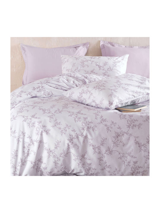Rythmos Bettdecken-Set Großes Doppelbett 220x240cm Odet Purple 3Stück
