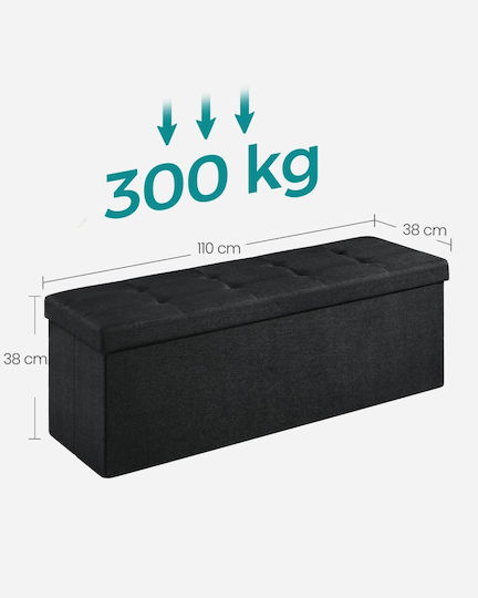 Bănci pentru Masă Negru 1buc 110x38x38buc