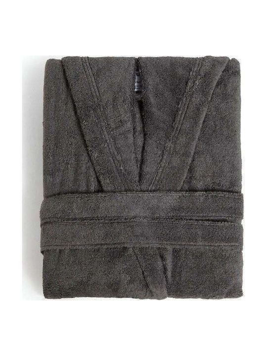 Hauz Bathrobe with Collar Silver Pine 350gr/m²