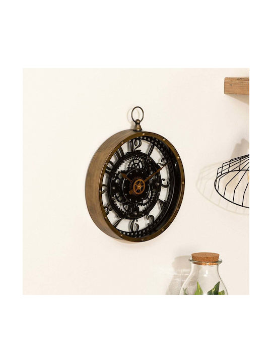 Atmosphera Silent Antique Wall Clock Plastic Black Ø27cm