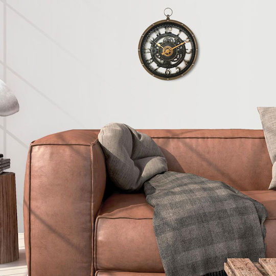 Atmosphera Silent Antique Wall Clock Plastic Black Ø27cm