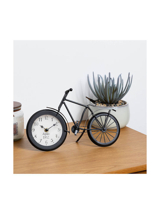 Wall Clock Metallic Black 28.5x18cm