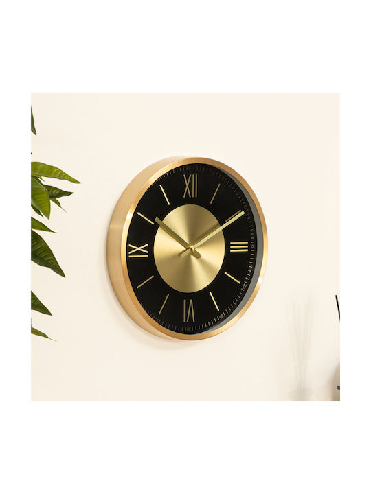 Wanduhr Metallisch Gold Ø30cm
