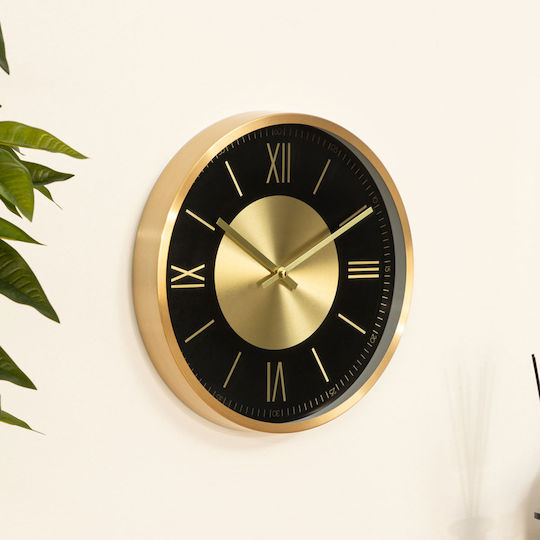 Wall Clock Metallic Gold Ø30cm