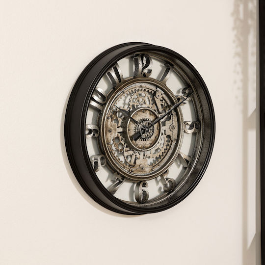 Atmosphera Μecanism Silent Antique Wall Clock Plastic Gray Ø51cm