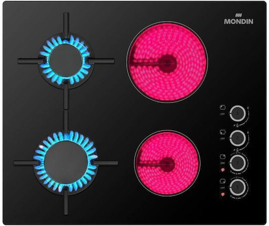 Mondin VD602BNEV Natural Gas & Electric Cooktop Autonomous 60x51εκ.
