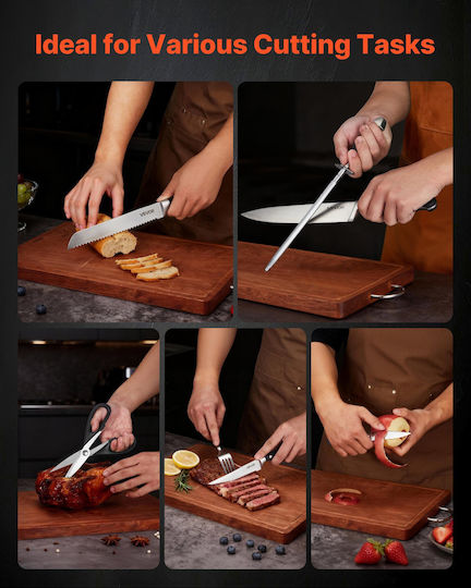 Vevor Knife Set with Base of Stainless Steel 15 Pieces