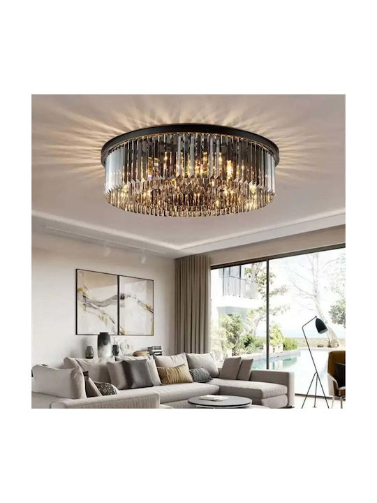 Alista Home Plafonieră de Tavan Neagră cu Soclu E14 cu Cristale