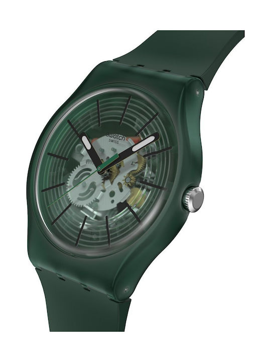 Swatch Swatch Women's Watch with Green Rubber Strap