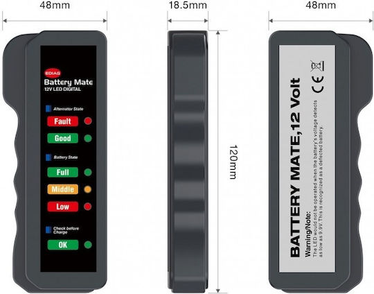 Car Battery Alternator Tester Direct Battery Connection 12v Easy To Use