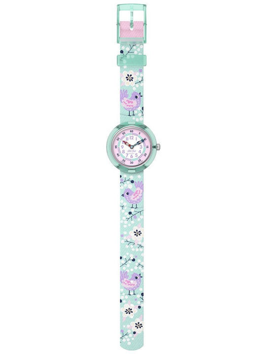 FlikFlak Kids Analog Watch with Fabric Strap Pink