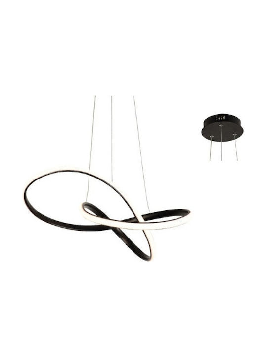Aca Gordius Pendant Light Black 48cm