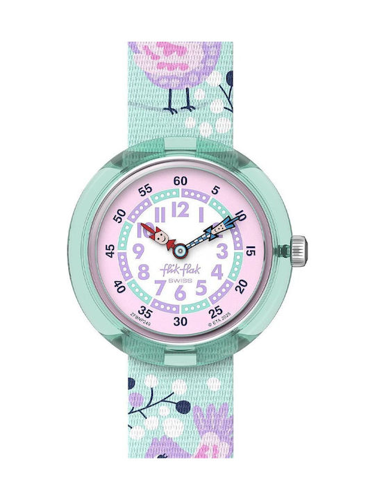 FlikFlak Kids Analog Watch with Fabric Strap Pink