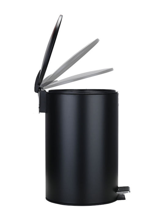 Bathroom Bin Classic Soft Close 12lt Matte Black