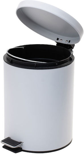 Coș De Hârtie Pentru Baie Classic Închidere Lentă 5 L Mat Alb