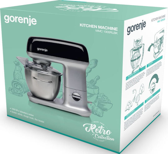 Gorenje Mmc1000rlbk Stand Mixer 1000W with Stainless Mixing Bowl 4.5lt