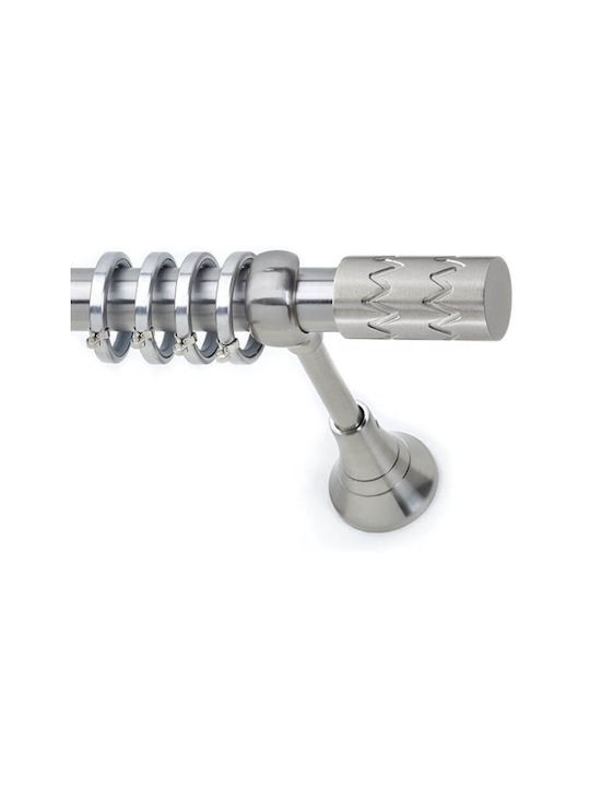 Anartisi Metallic Curtain Pole S22 Single Φ25mm 200cm Nickel Satin