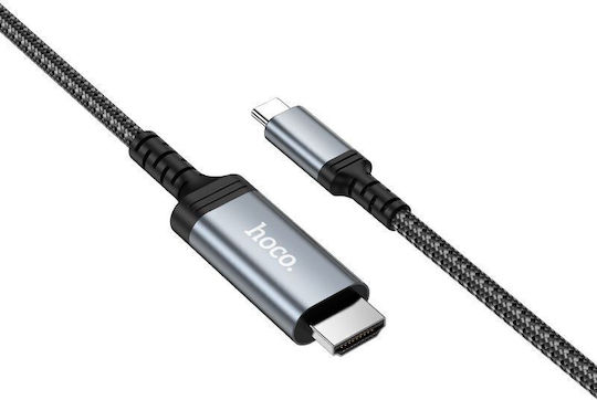 Hoco Cable HDMI male - USB-C male 1.8m Gray