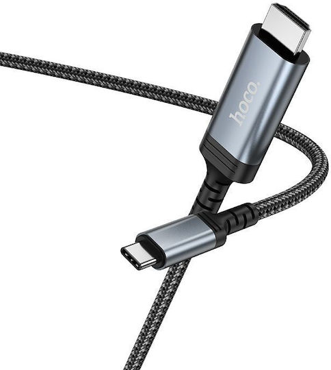 Hoco Cable HDMI male - USB-C male 1.8m Gray