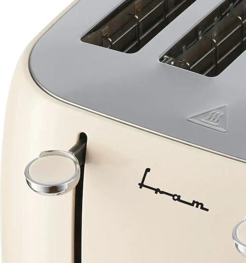 Fram Fram FTP-800CR Φρυγανιέρα 4 Θέσεων 1600W Μπεζ