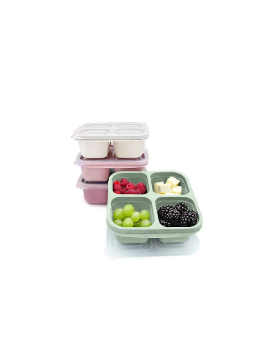 Melii Set Mittagsboxen Silikon Mehrfarbig 23x18cm 4 Stück