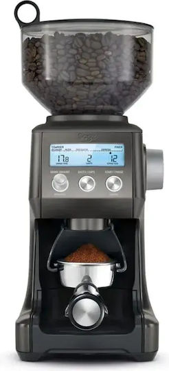 Sage Smart Grinder Pro Black Stainless Steel Electric Coffee Grinder 165W with Grain Capacity 450gr and 60 Grind Levels Black