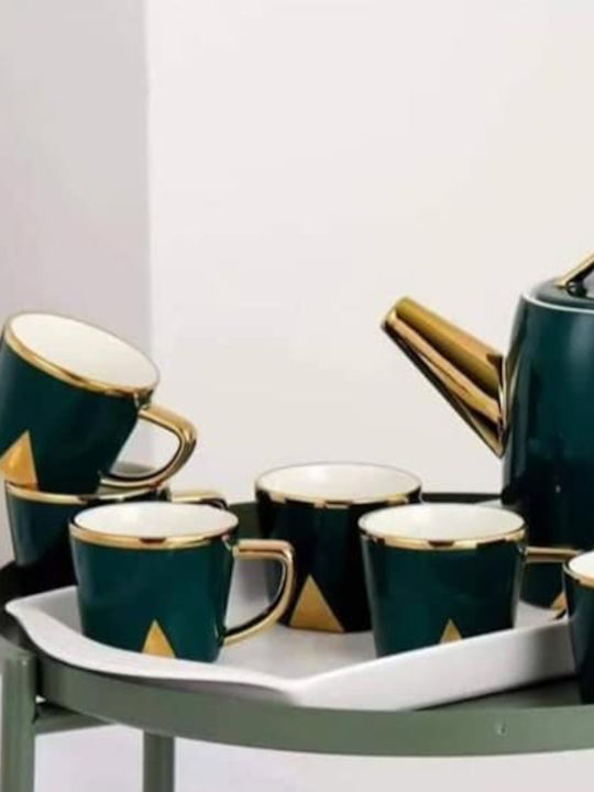 Etoile Etoile Teekanne mit Tasse Keramik Grüne
