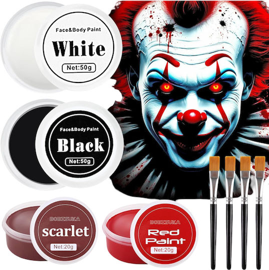 Makeup Farben Gesicht Körperbemalung Set Halloween Clown 120 G