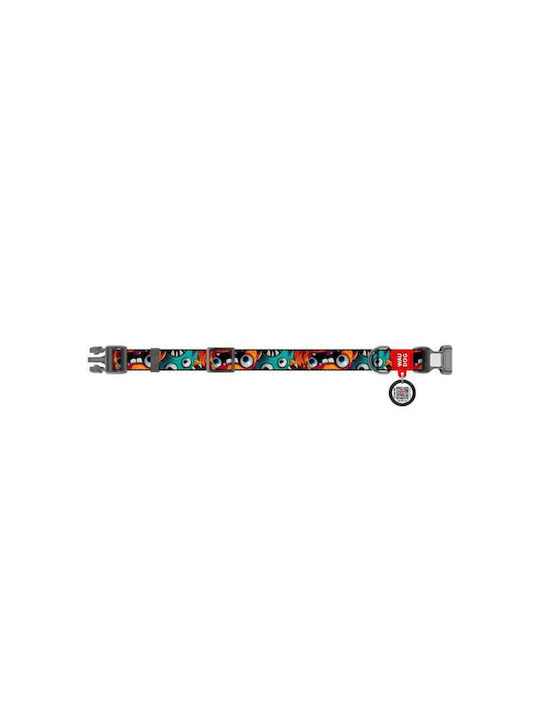 Waudog Κολάρο Σκύλου Smart Id Toothed Monsters Plastic Fastex L 25mm X 33-49cm