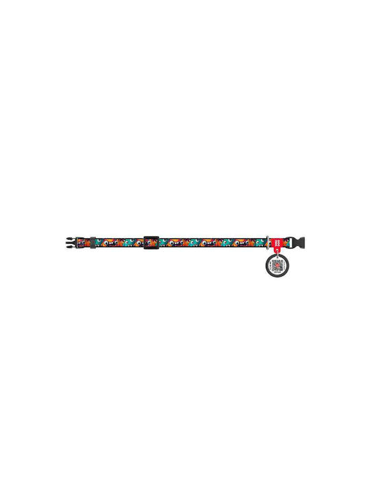 WauDog Hundehalsband-Katze Smart Id Toothed Monsters Kunststoff Fastex XSklein 10mm 20-30cm