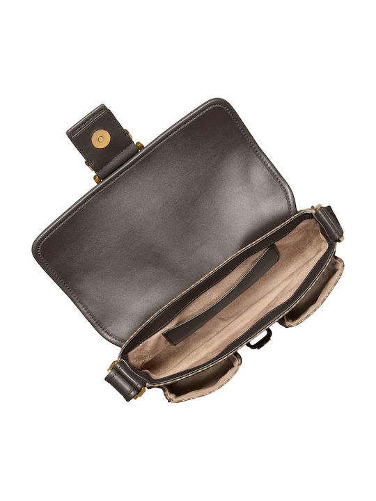 Stoff Damen Schultertasche Beiges