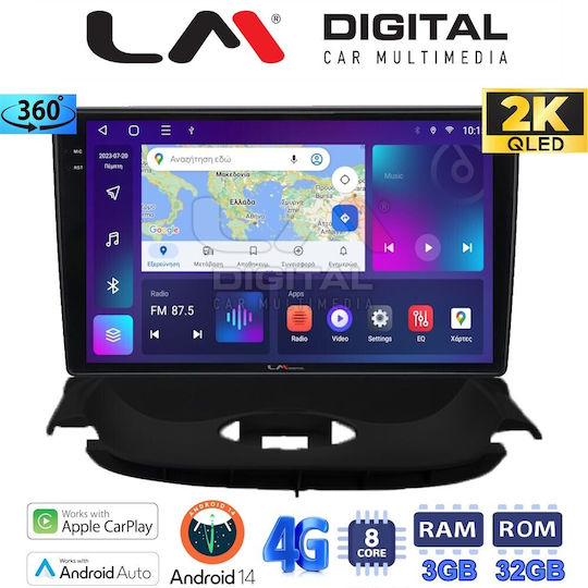LM Digital Car Audio System for Peugeot 206 2002 > 2006 (Bluetooth/USB/WiFi/GPS/Apple-Carplay/Android-Auto)
