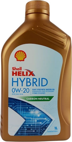 Shell Helix Hybrid Synthetic Car Oil 0W-20 1lt