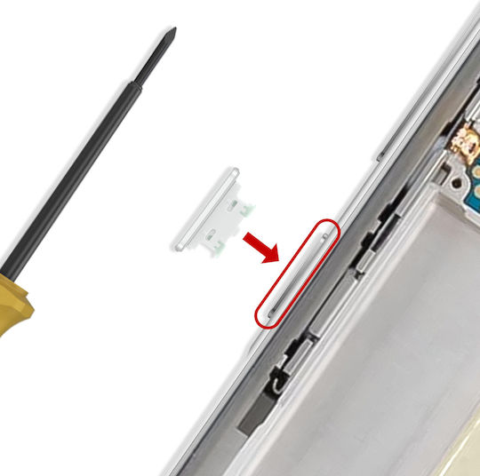 Γνήσιο Κουμπί Πλήκτρου On Off Samsung Galaxy A36 5g Gh98-50009b Λευκό