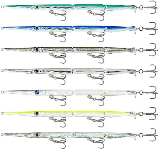 Jointed Garfish Jack Fin Stylo 15 cm 10 g Chrome UV