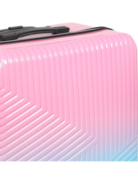 Keskor Medium Light Blue Pink Suitcase With 4 Wheels Height 66cm
