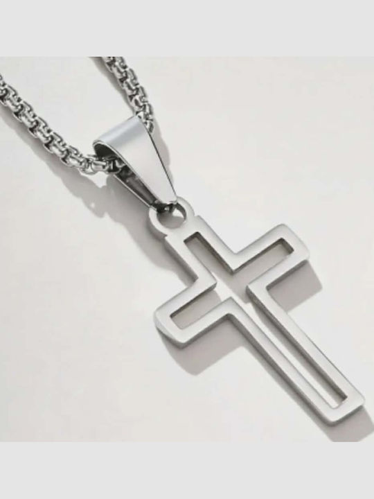 Sharks Bay Clothing Men's Cross from Steel with Chain