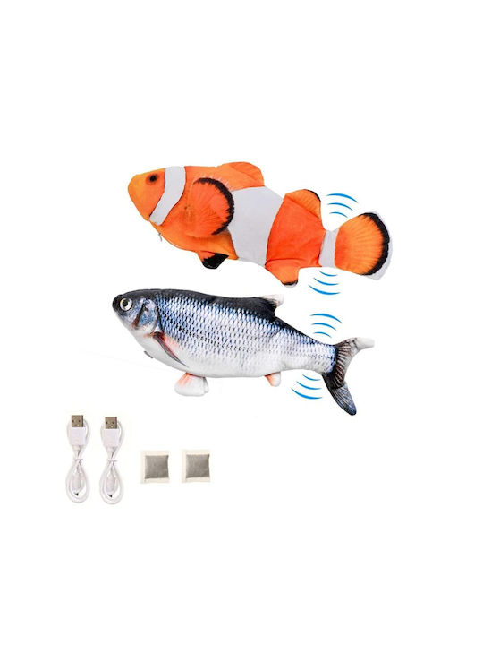 Interactive Plush Fish-shaped Cat Toy Catnip 2 Pcs
