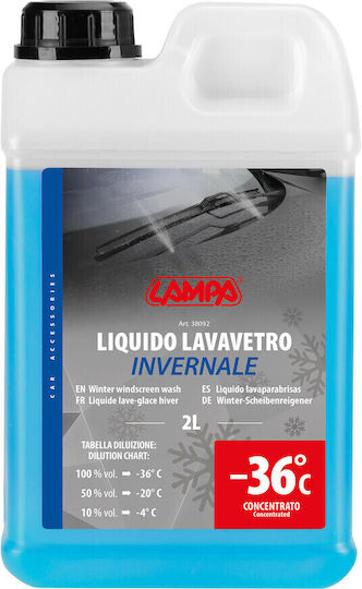 Lampa Screen Wash -36°C Αντιπαγωτικό Καθαριστικό Υγρό Τζαμιών Αυτοκινήτου 2lt
