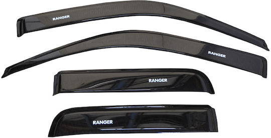 GroupAK Set of Windbreakers Front and Rear Car for Ford Ranger 2006-2012 4pcs